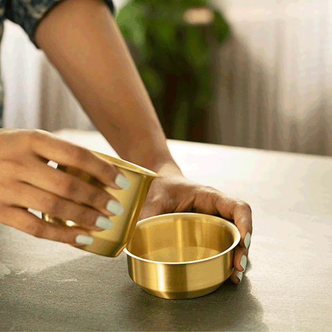 Oro brass coffee set gold