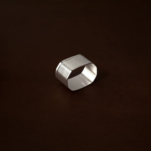 Silver Brass Napkin Ring- Oval