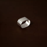 Silver Brass Napkin Ring- Oval