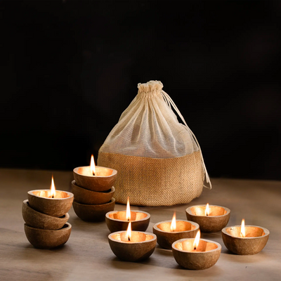 Gold Diya set of 12