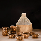 Gaudeep gold stripes diya set of 12