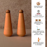 Terracotta Water Bottle With Sphere Stopper Set of 2