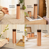 Neer copper bottle with wooden lid