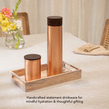 Neer copper bottle with wooden lid