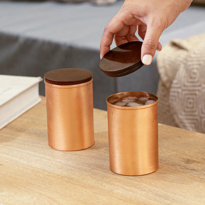 Neer Copper Tumbler with Lid - Set of 2