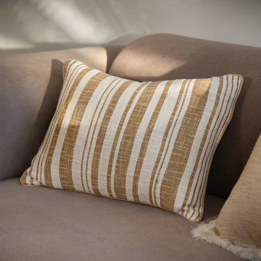 Melange striped cushion cover