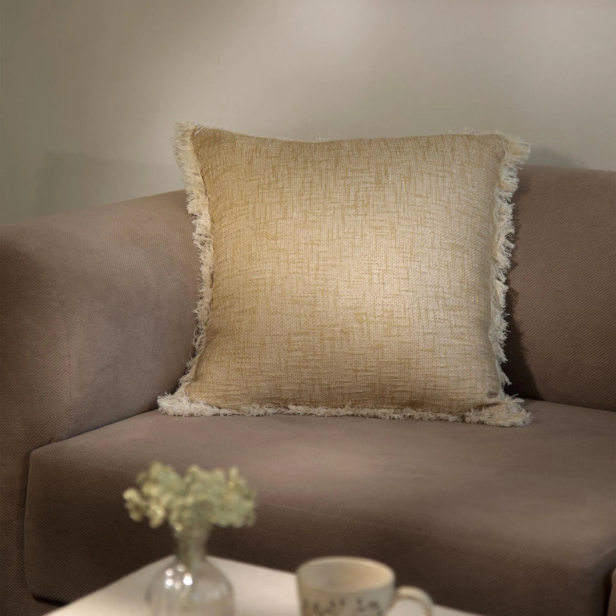 Melange textured cushion cover