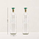 Drop Glass Water Bottle With Ceramic Stopper Set of 2