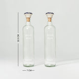 Drink More Glass Water Bottle With Ceramic Stopper Set of 2