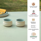 Serene Sky Ceramic Bowl (Small) Set of 2