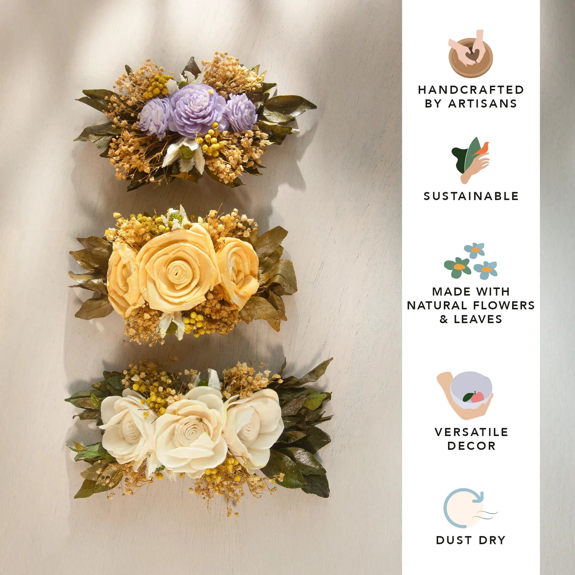 Botanic Gift Wrap Accents- set of 3