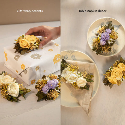 Botanic Gift Wrap Accents- set of 3