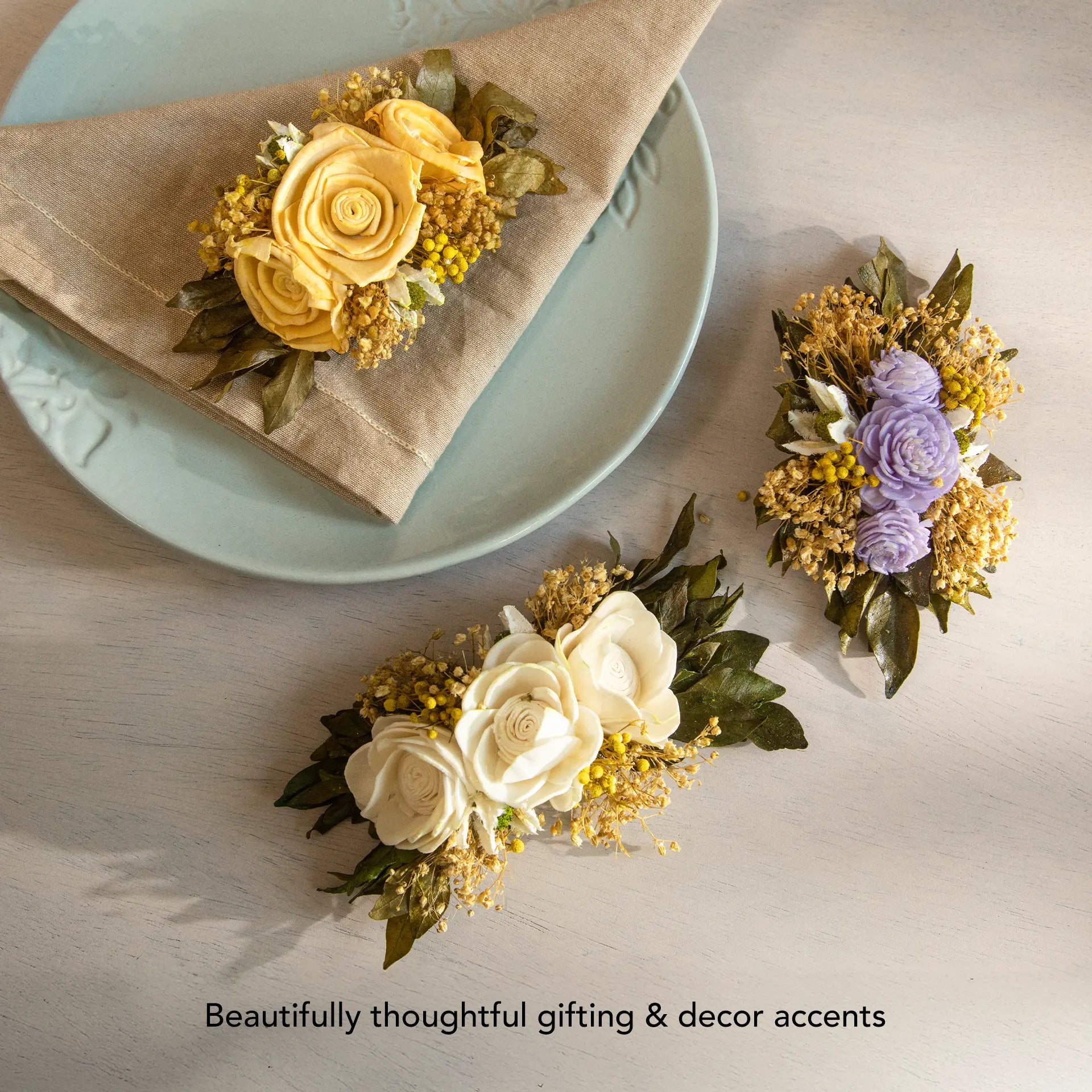 Botanic Gift Wrap Accents- set of 3