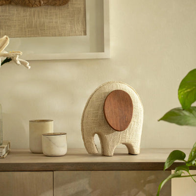 Anarva  Ecomix Elephant With Fabric & Wood - Small