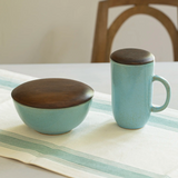Aqua rustic breakfast gift set