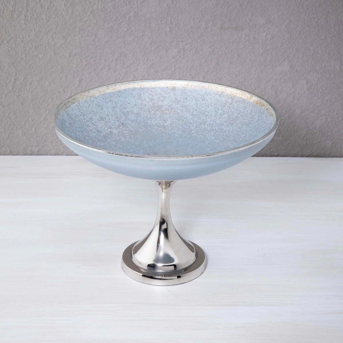 Blue Glass Bowl With Stand