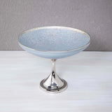 Blue Glass Bowl With Stand