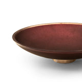 Glass Bowl Lrg Maroon