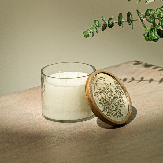 Lavender Vanilla Glass Jar Wax Candle (3 Wick)