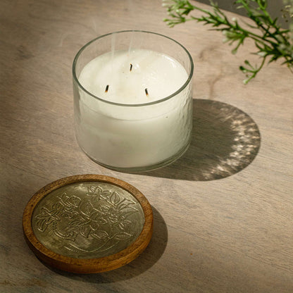 Lavender Vanilla Glass Jar Wax Candle (3 Wick)