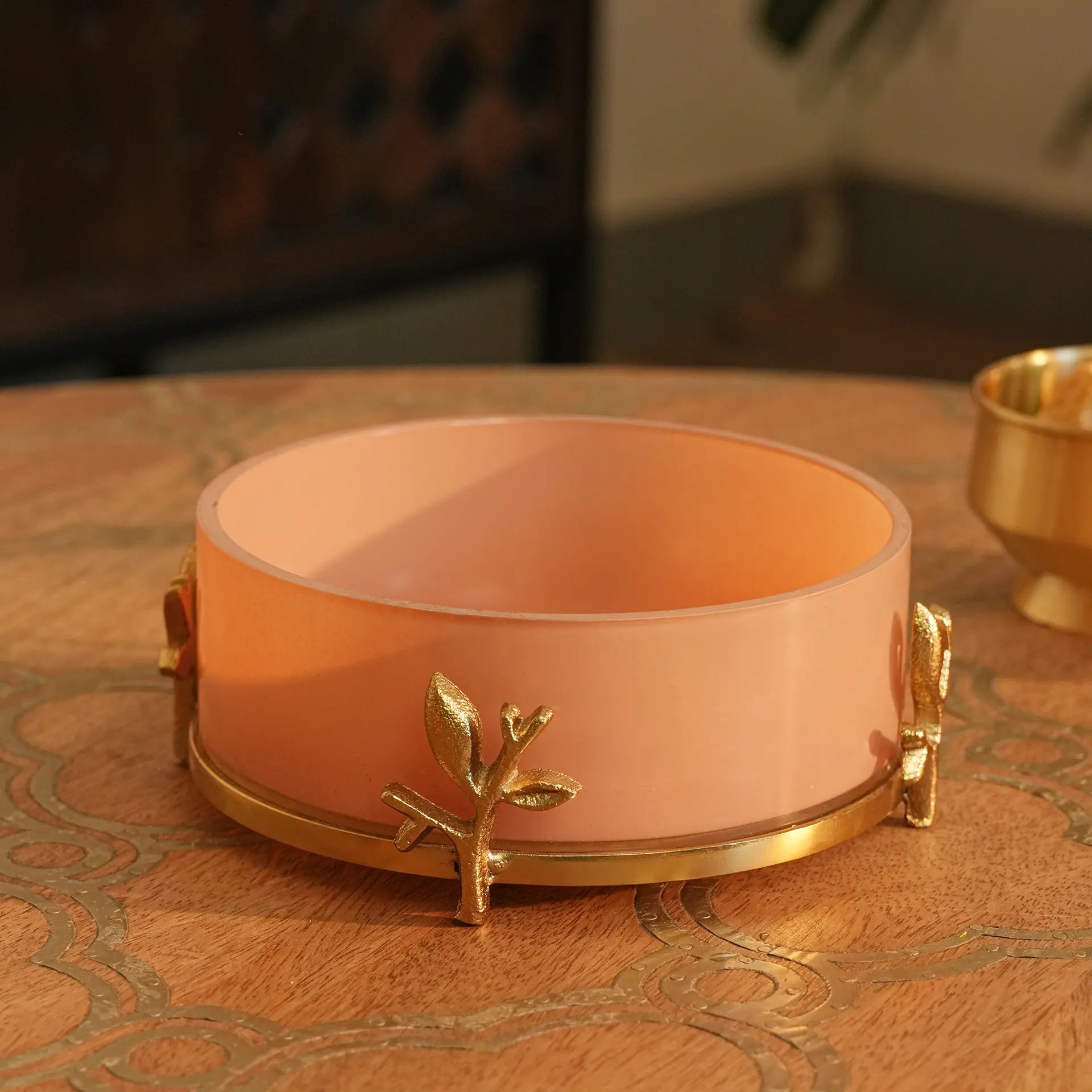 Rustle Glass & metal bowl- large