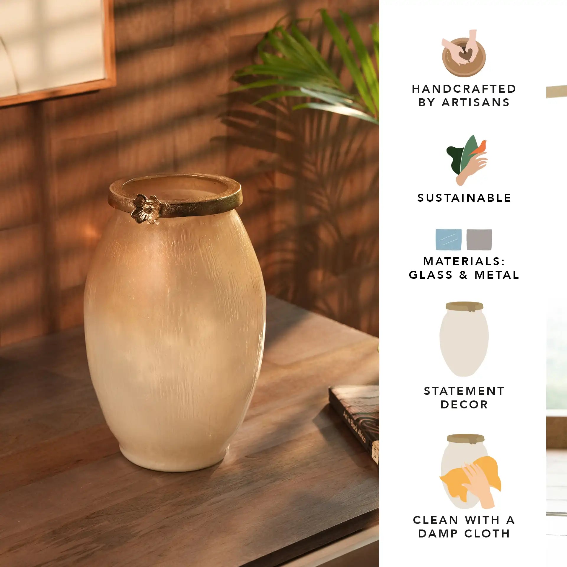 Halo & Bloom glass vase