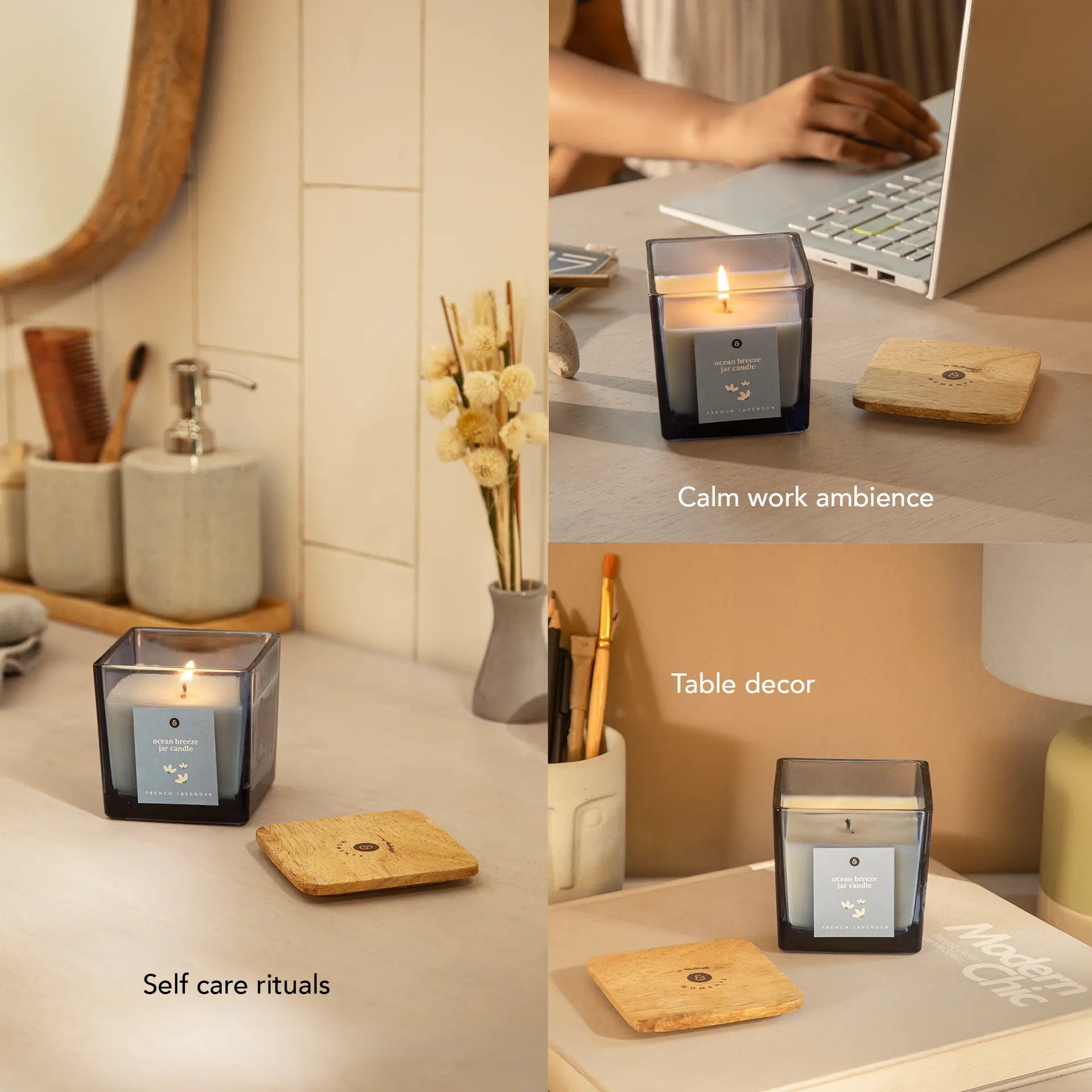 Ocean Breeze Jar Candle- French Lavender