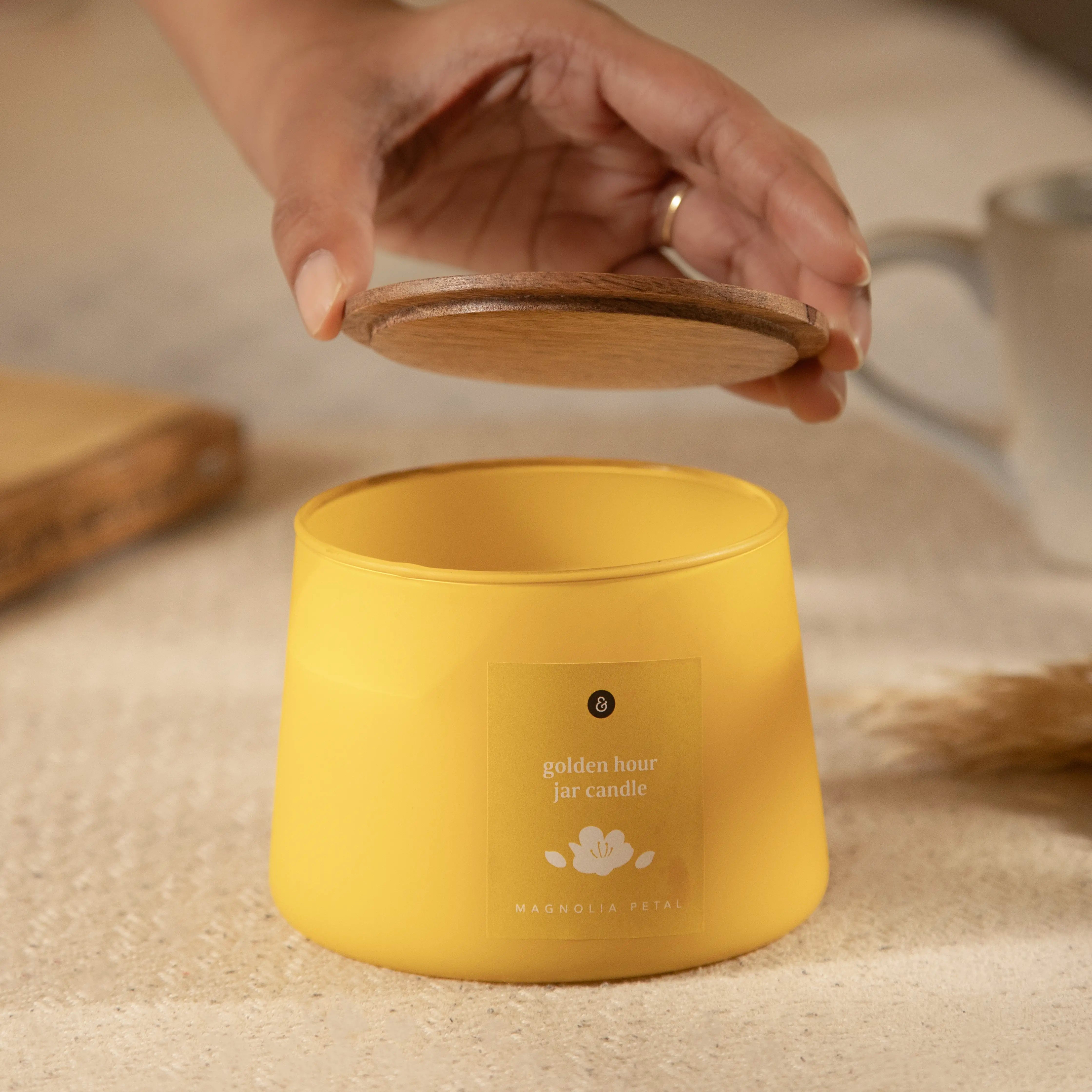 Golden Hour Jar Candle- Magnolia Petal