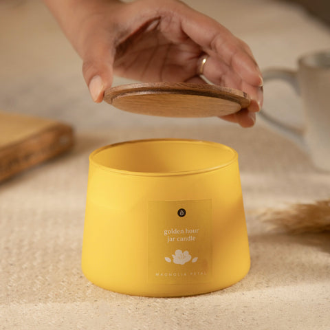 Golden Hour Jar Candle- Magnolia Petal