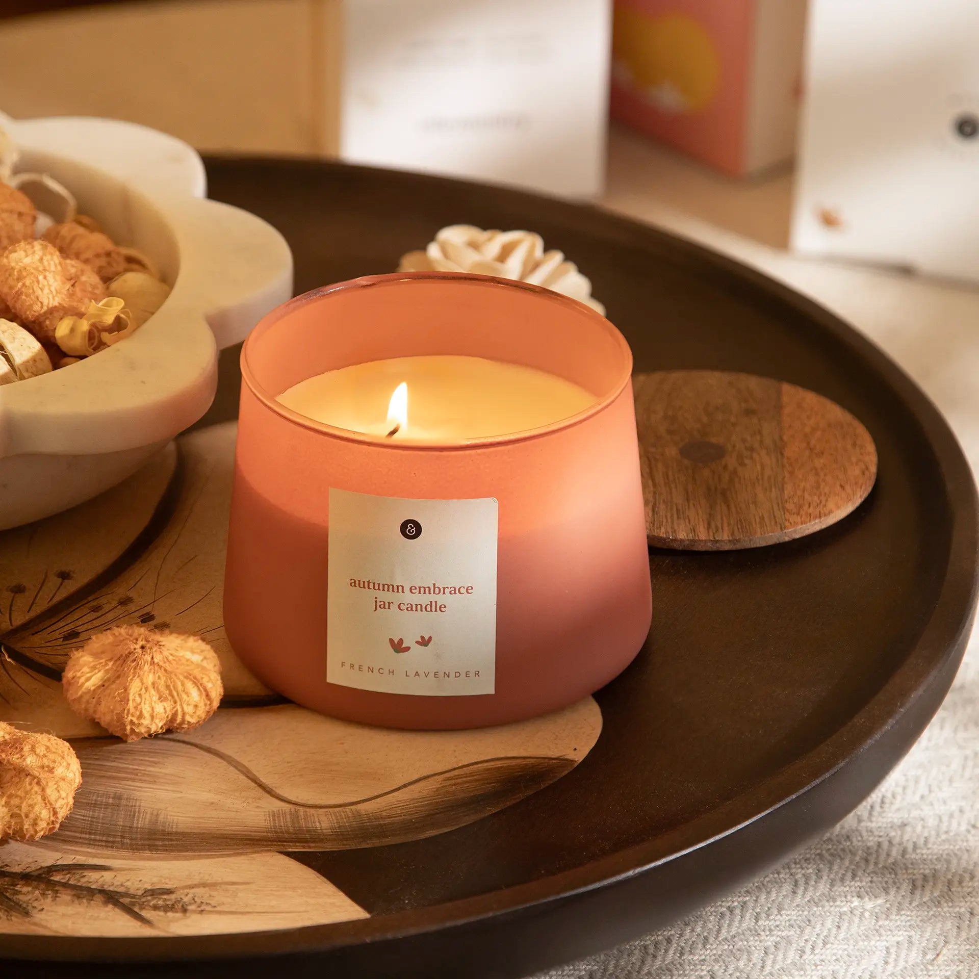 Autumn Embrace Jar Candle- French Lavender