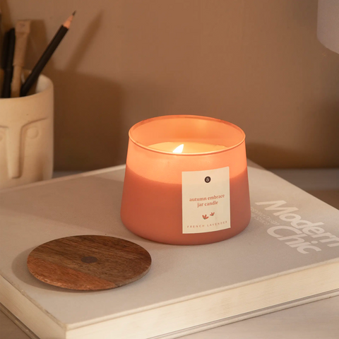 Autumn Embrace Jar Candle- French Lavender