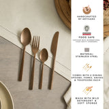 Enigma Rose Gold Cutlery Set of four - Pack of 2