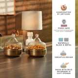 Dome Cloche With Metal Base (Small) Set of 2