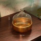 Dome Cloche With Metal Base (Small) Set of 2