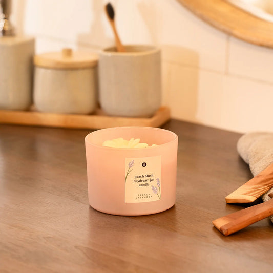 Peach Blush Daydream Jar Candle - French Lavender