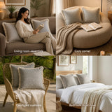 mizani textured cushion cover Set of 2