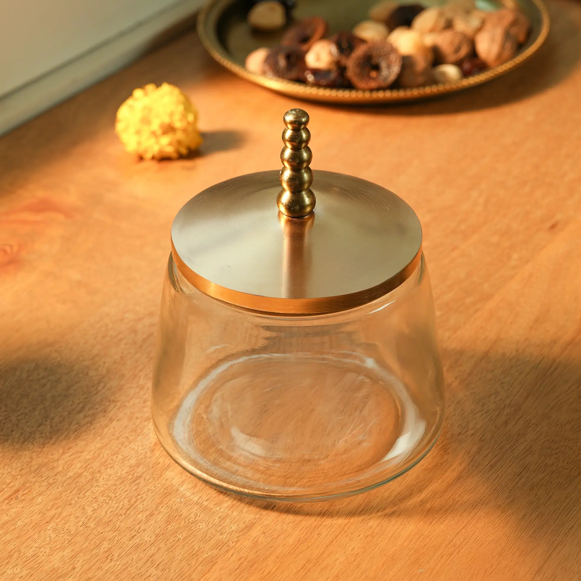 Dome glass jar with metal Lid - Large