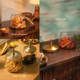 Dome glass jar with metal Lid - Large