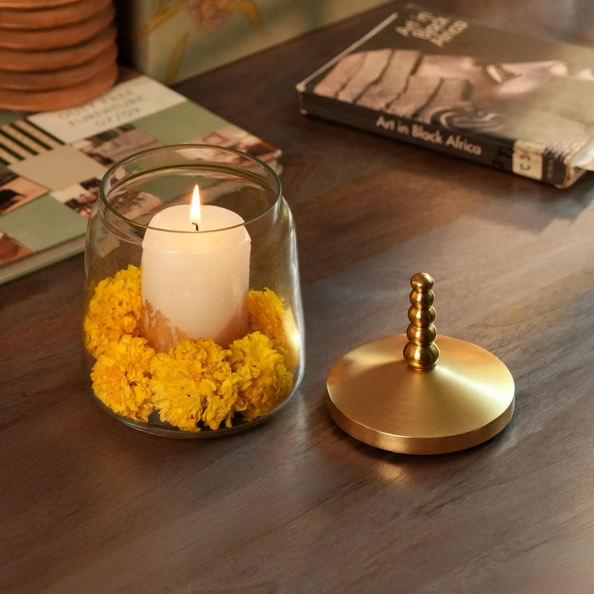 Dome glass jar with metal Lid - Small