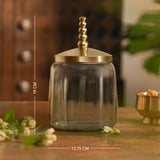 Dome glass jar with metal Lid - Small