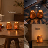 Lupa terracotta tapered lantern (Small) Set of 2