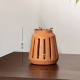 Lupa terracotta tapered lantern (Small) Set of 2