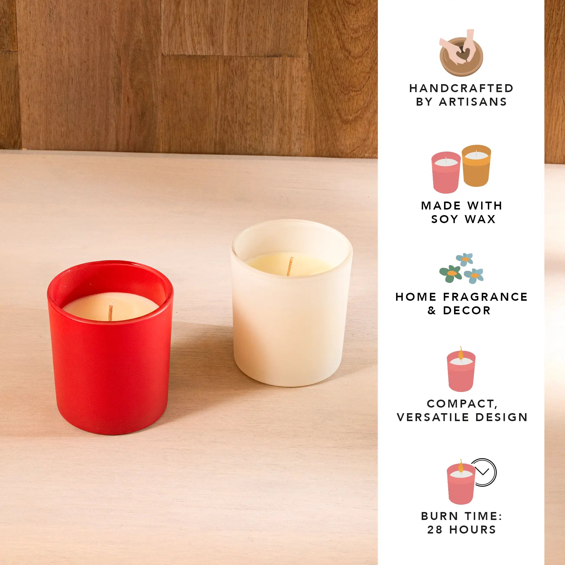 Roselight Jar Candles - Wild rose & Yuzu - Set of 2