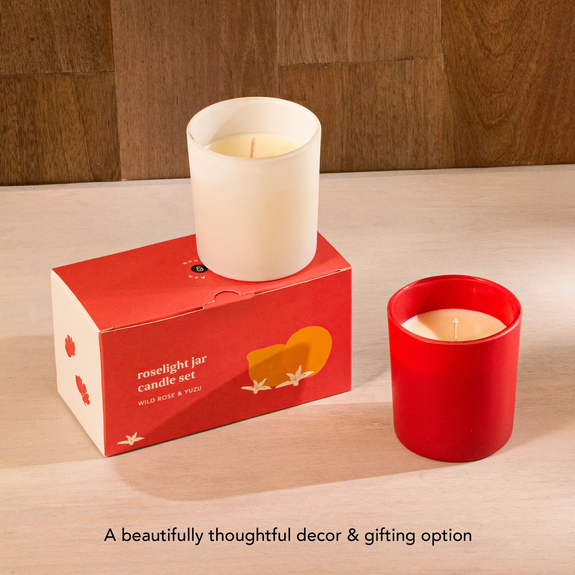 Roselight Jar Candles - Wild rose & Yuzu - Set of 2
