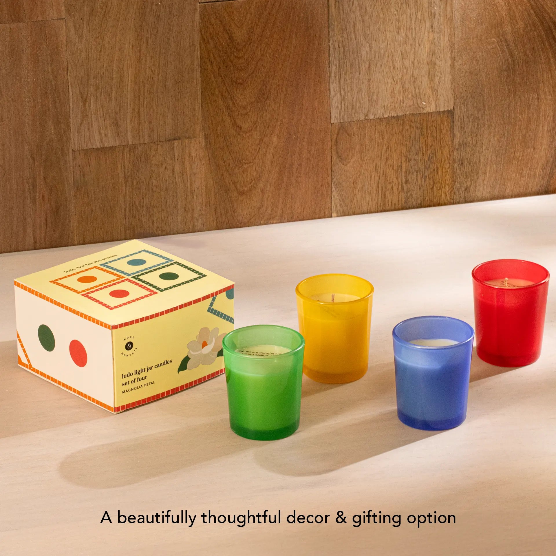 Ludo Light Jar Candles - Magnolia petal - Set of 4