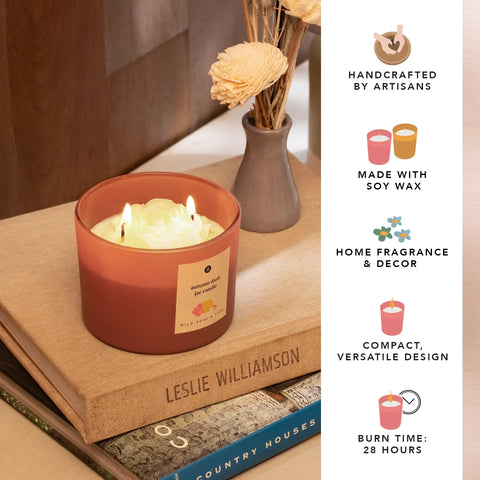 Autumn Dusk Jar Candle Wild rose & yuzu