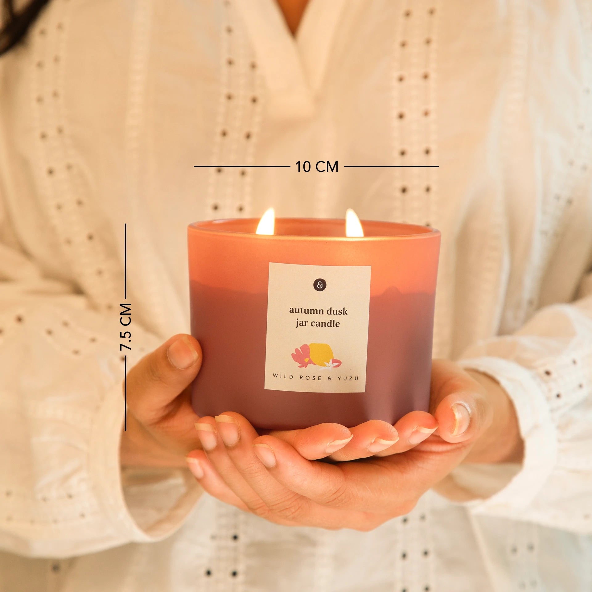 Autumn Dusk Jar Candle Wild rose & yuzu