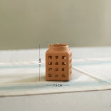 Lupa Terracotta Square Lantern With Metal Handle (Small) Set of 2