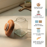Square Glass Store & Serve Jar - Large