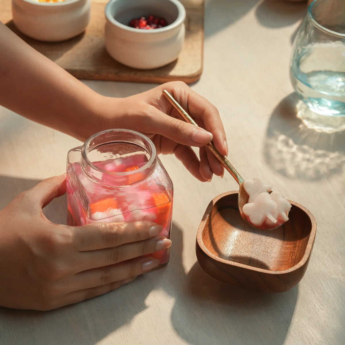 Square Glass Store & Serve Jar - Small